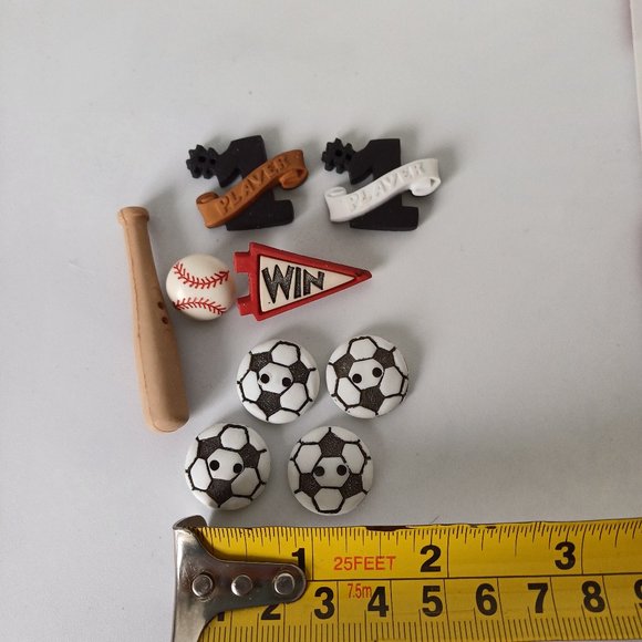 Baseball & Soccer Player Button Pack for Kids Clothes or Accessories - Picture 2 of 6